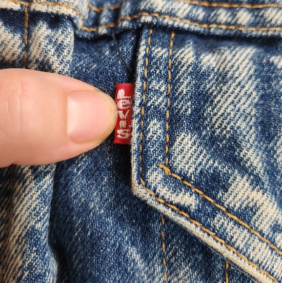 LEVIS 80s acid stone washed denim trucker jacket red tab made in USA XL - Picture 5 of 13
